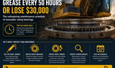 Grease Every 50 Hours or Lose $30,000 — The Unforgiving Maintenance Schedule of Excavator Swing Bearings