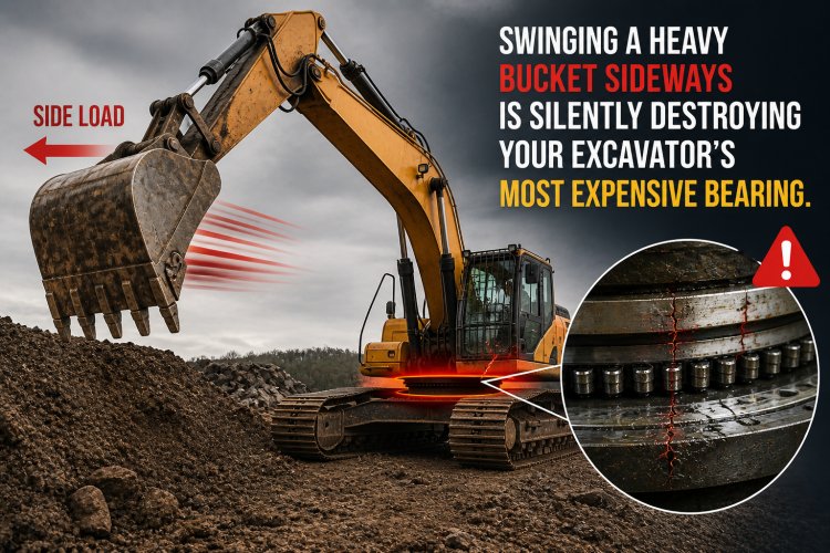 Why Swinging a Heavy Bucket Sideways Is Silently Destroying Your Excavator's Most Expensive Bearing