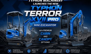 TYPHON Machinery Launches the New TYPHON TERROR XVII PRO Mini Excavator with Premium Cabin and Canopy Options